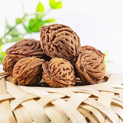 新采毛桃核原籽  野生毛桃核文玩手串雕刻料浅纹皮厚桃胡 育苗核