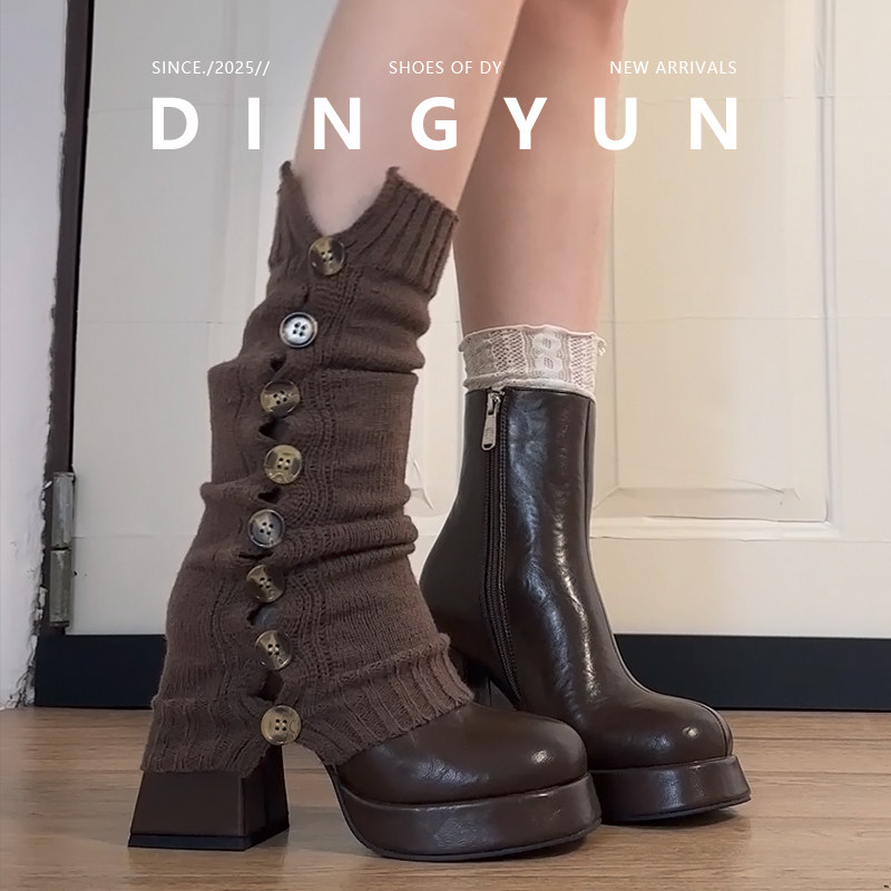 小个子欧洲站防水台小个子马丁靴