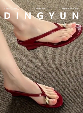 懒人外穿金属扣套趾夹脚人字拖夏