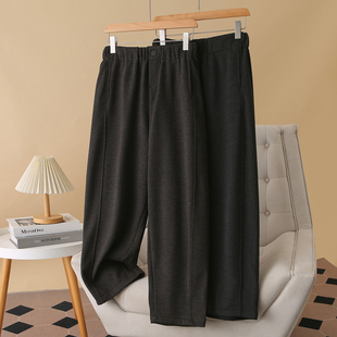 胖妹妹人字纹加绒加厚宽松哈伦老爹裤 2025秋冬新款 子女大码 休闲裤