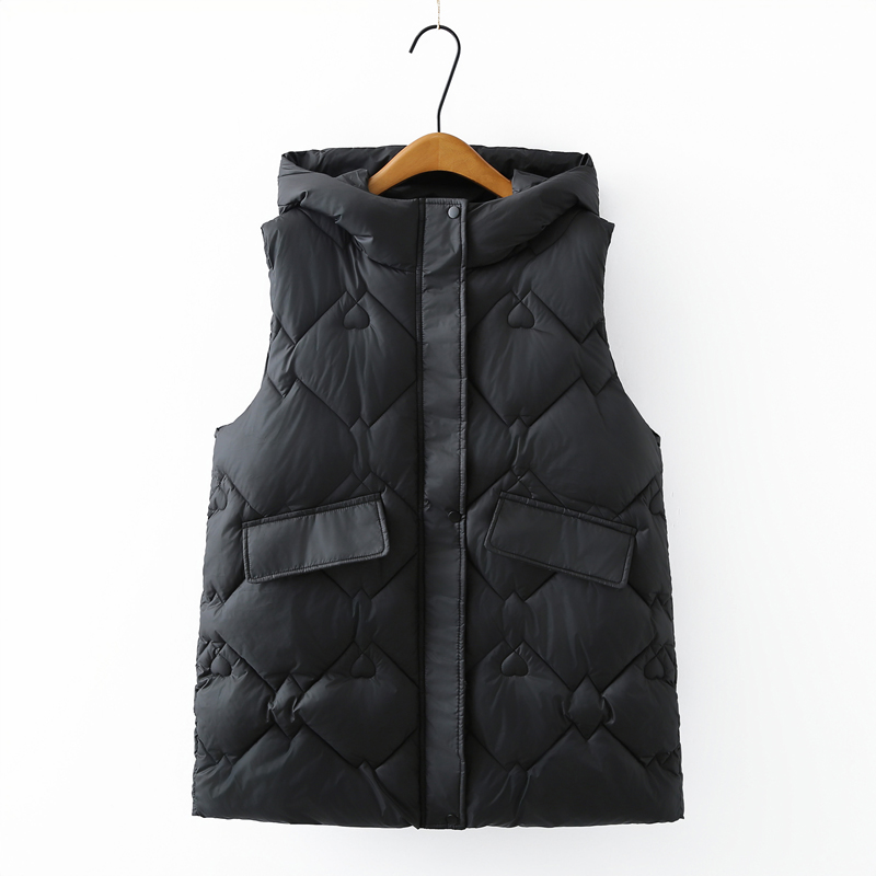 胖妹妹棉马甲外套大码中长款坎肩