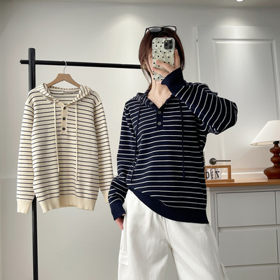 针织衫女大码胖mm遮肚子连帽毛衣