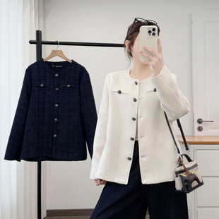 高级感显瘦法式 大码 200斤时尚 2026新款 小香风上衣 外套女胖mm春季