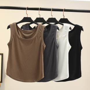 打底衫 吊带背心女大码 内搭上衣无袖 胖mm时尚 显瘦百搭2023春夏新款