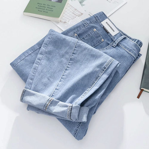 牛仔裤夏季款大码胖mm弹力200斤