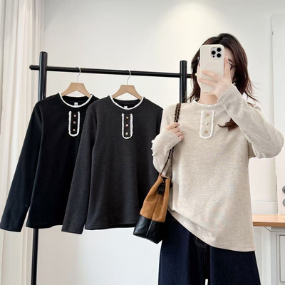 胖mm正肩打底衫大码加厚保暖内搭