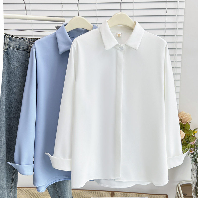 长袖衬衫大码韩版职业通勤打底衫
