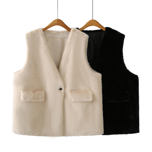 马甲女大码中长款高级感2025年秋冬新款胖mm240斤v领宽松坎肩外套