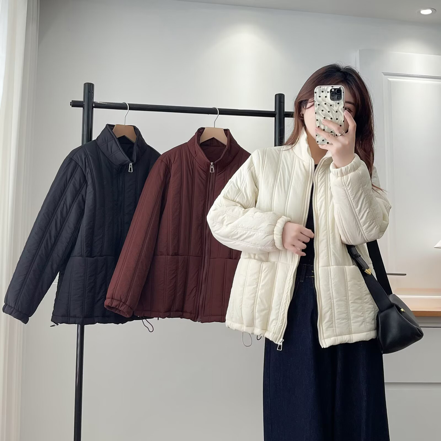 薄款棉服女大码小个子棉衣外套