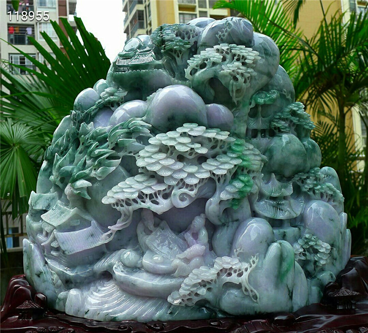 老坑种高山流水配鉴定证书翡翠