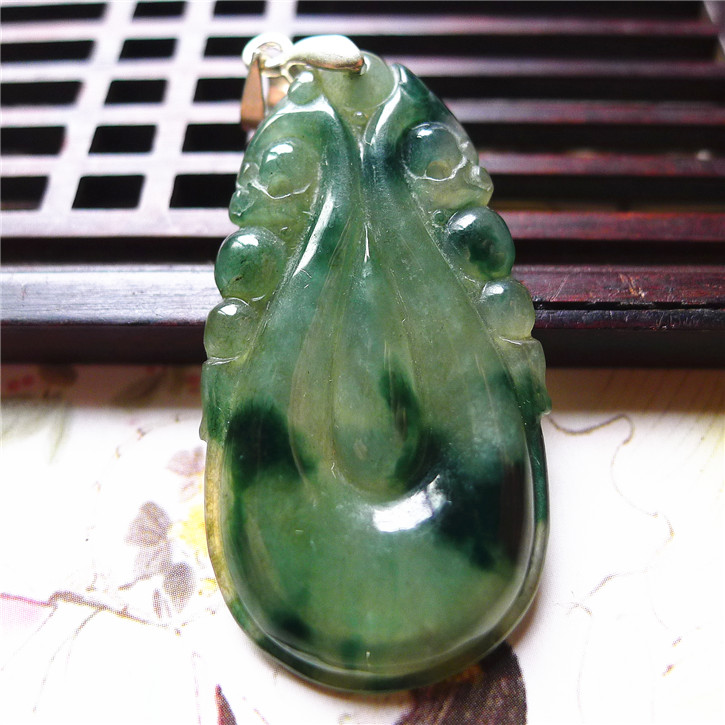 正品天然翡翠A货老坑种 路路通吊坠 配鉴定证书
