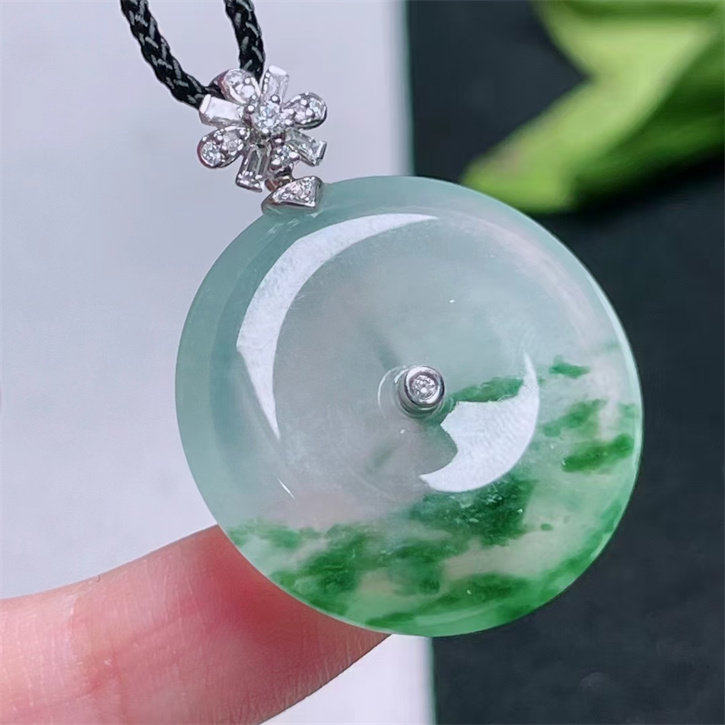 天然翡翠A货老坑种精美水润冰种平安扣吊坠配证书,珠宝/钻石/翡翠,颈饰,淘宝优惠券,粉丝福利购,淘宝优惠卷