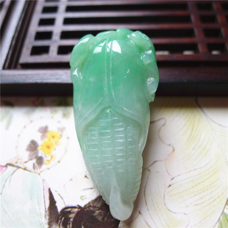 正品天然翡翠A货老坑种翡翠 玉米金玉满堂吊坠 配鉴定证书