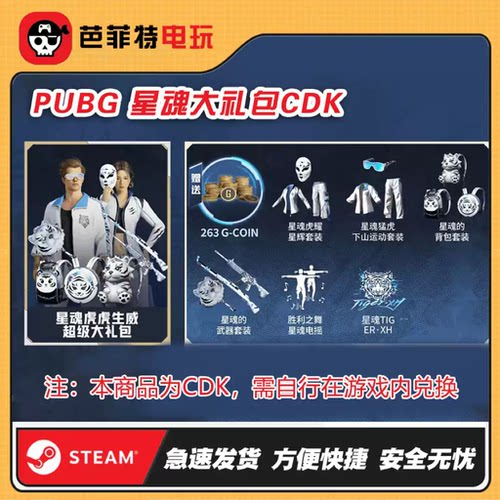 PUBG星魂大礼包白运动【CDK】