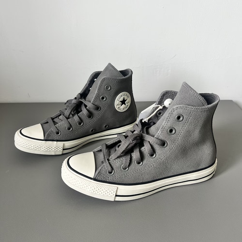 CONVERSE匡威 ALLSTAR经典黑灰加绒保暖翻毛皮复古休闲鞋 A11228C