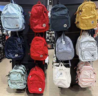 Converse匡威专柜正品黑色经典款纯色双肩包运动书包10007784-A01