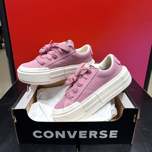 CONVERSE匡威UU女款树莓粉分离结构悠悠鞋增高低帮帆布鞋A13036C