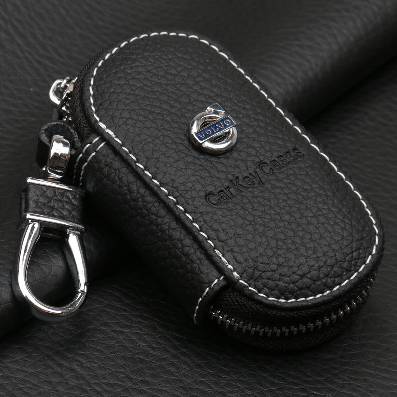 汽车用真皮钥匙包套适用沃尔沃xc90 s90 s60 v90 v60 xc60 s60l扣