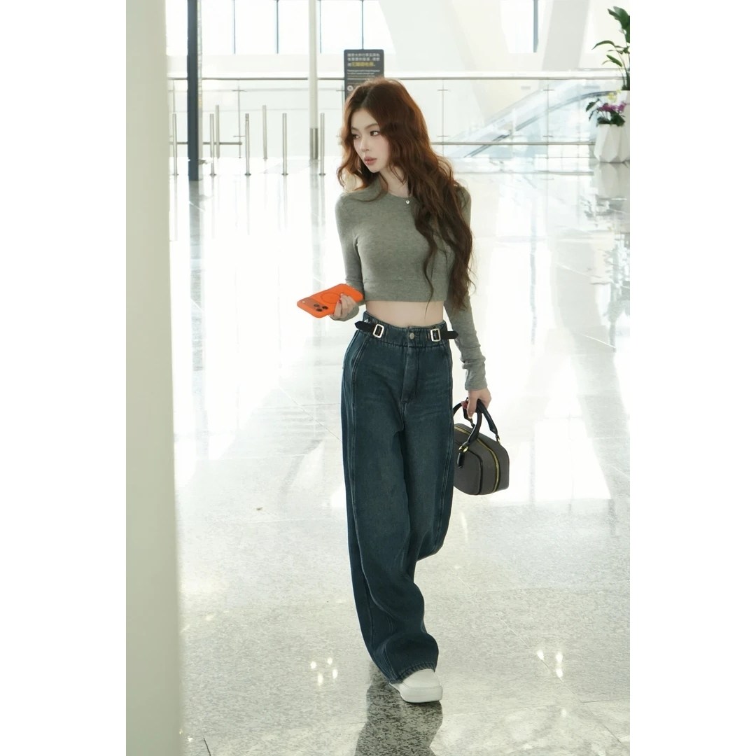 【新晋神裤】文文私服 秋季气质百搭小众潮流牛仔裤WWQ5NZK2771