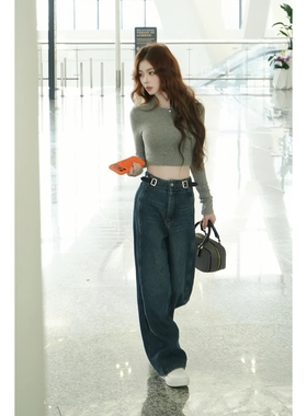 【新晋神裤】文文私服 秋季气质百搭小众潮流牛仔裤WWQ5NZK2771