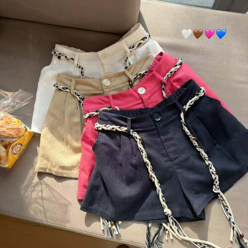 【假日老钱】文文私服 设计感a字百搭休闲短裤汉服预WWC6DK0369