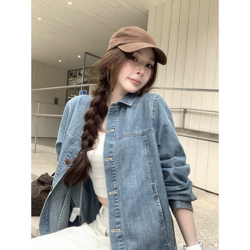 《自在牛仔》文文私服 简约风显瘦宽松百搭牛仔外套预WWQ6WT1395