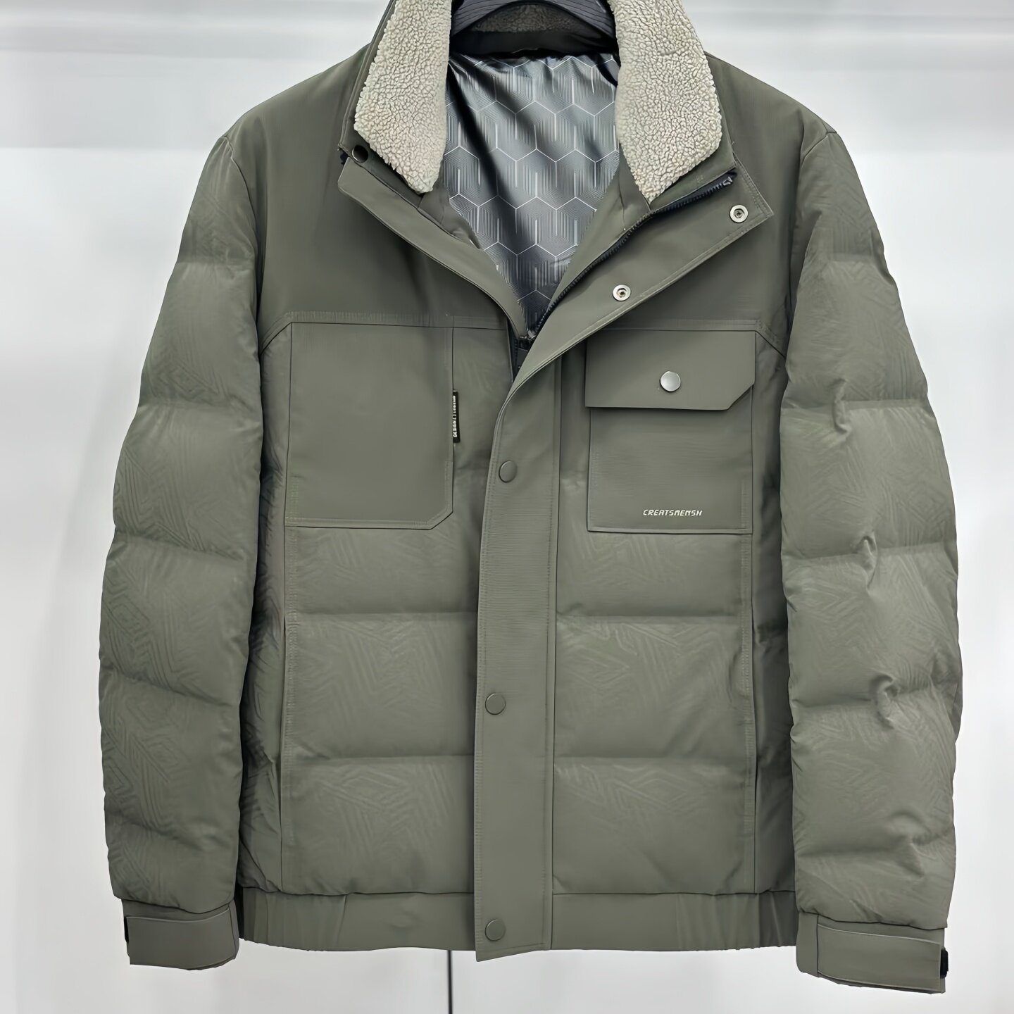 冬季羽绒服短款立领加厚宽松大码