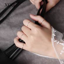 S925纯银关节戒指女日韩潮个性百搭指环简约细线素光面尾戒女小指2