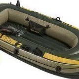 原装intex户外充气双人皮筏艇