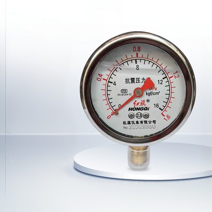红旗仪表厂家直销抗震充油压力表YTN-60油压螺纹14*1.5特殊请备注