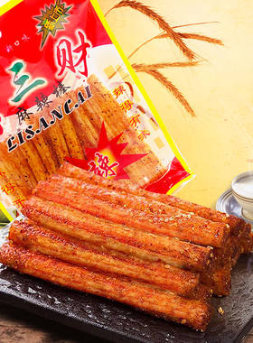 李三财网红麻辣棒红辣条爆辣棒巨辣超辣变态辣大刀肉休闲零食