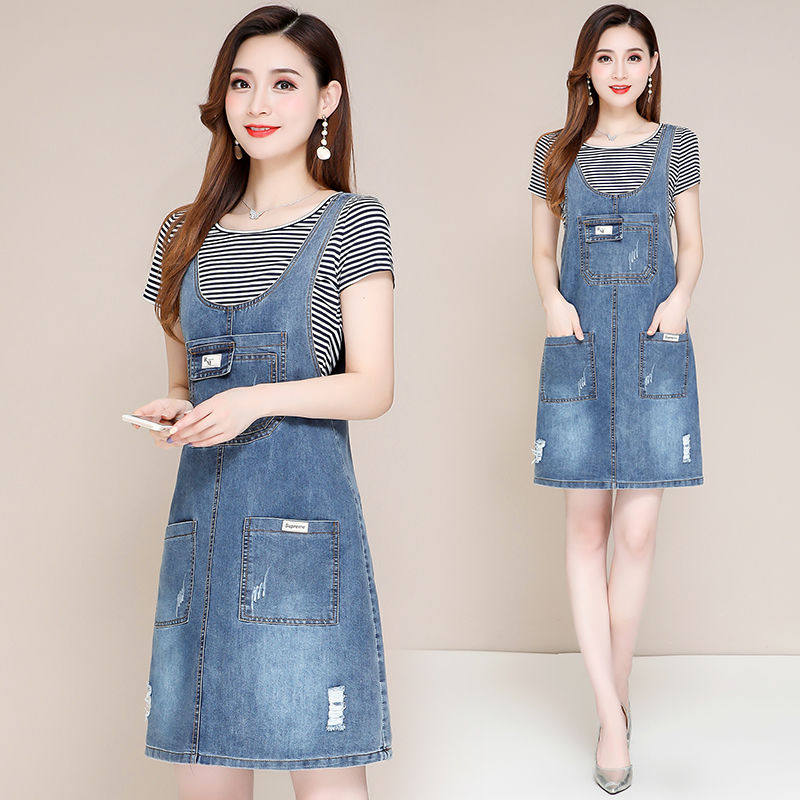两件套牛仔裙女2020新款夏装韩版大码修身遮肚子中长款背带连衣裙在类目 模玩/动漫/周边/cos/桌游, Cosplay服饰/道具/服务, Cosplay女装中 - 来自Buy2taobao.com提供专业的淘宝代购服务