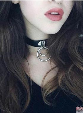 欧美夜店酒吧演出服朋克风皮项圈