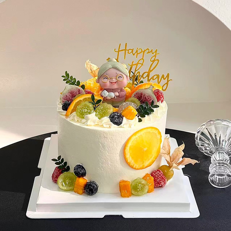 2026新款水果奶油生日仿真蛋糕