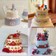 双层蛋糕模型仿真2026新款 网红卡通祝寿生日假蛋糕塑胶橱窗样品