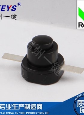 1010-H按钮自锁平脚无孔强光手电筒电源开关LG-19A一开一关PS-19A
