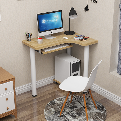 迷你弧形墙角转角电脑桌简约