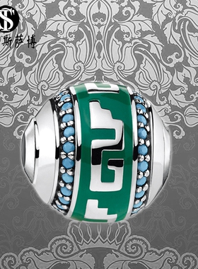 魅力绿色装饰串珠新款时尚饰品男女同款适合手链托马斯萨博首饰品