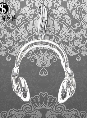 耳机纯银时尚个性风百搭挂饰吊坠