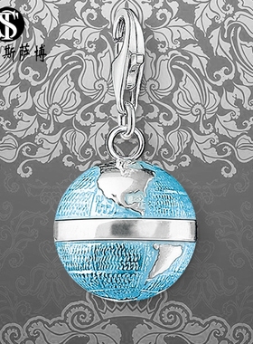 蓝色纯银百搭学生吊坠男女同款