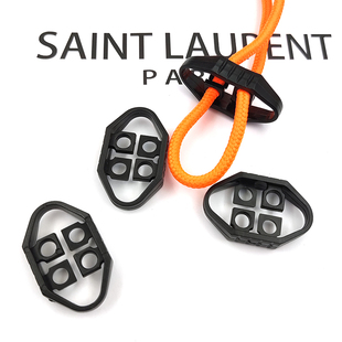 塑料4孔0.4cm卡绳扣方形弹力棉绳扁织带止滑袋口绳子收紧DIY配件