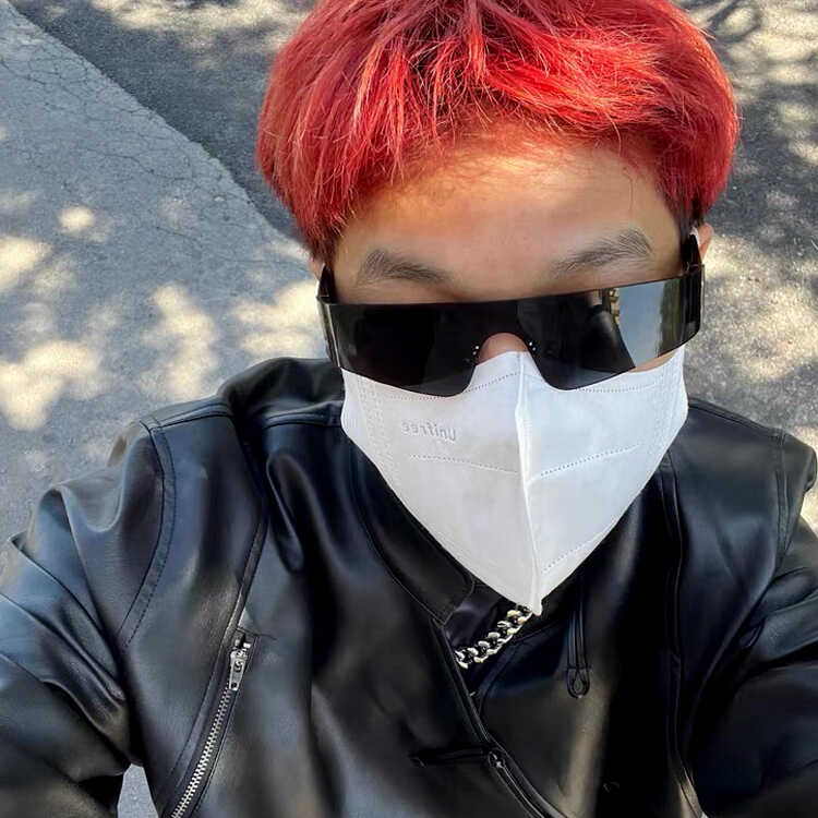 运动骑行无框连体Y2K男女墨镜