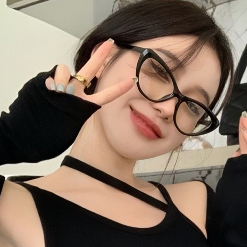 素颜猫眼ins风TR眼镜框可配近视