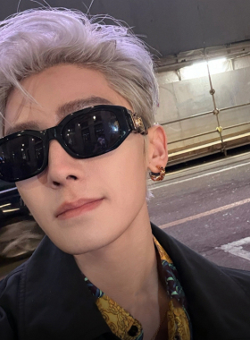 欧美风金属装饰镜腿墨镜