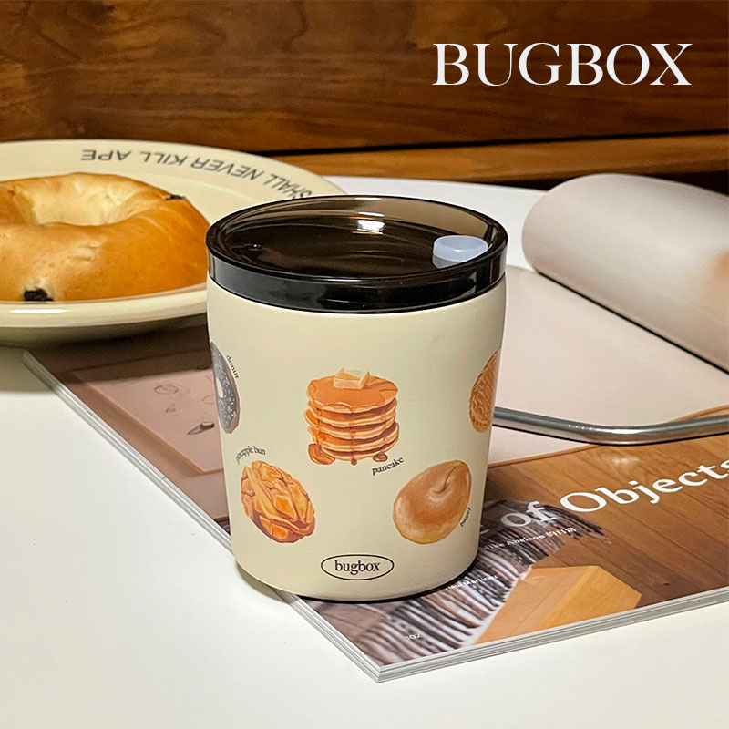 BUGBOX原创面包日韩ins简约磨砂吸管咖啡随手杯保温杯圣诞礼物