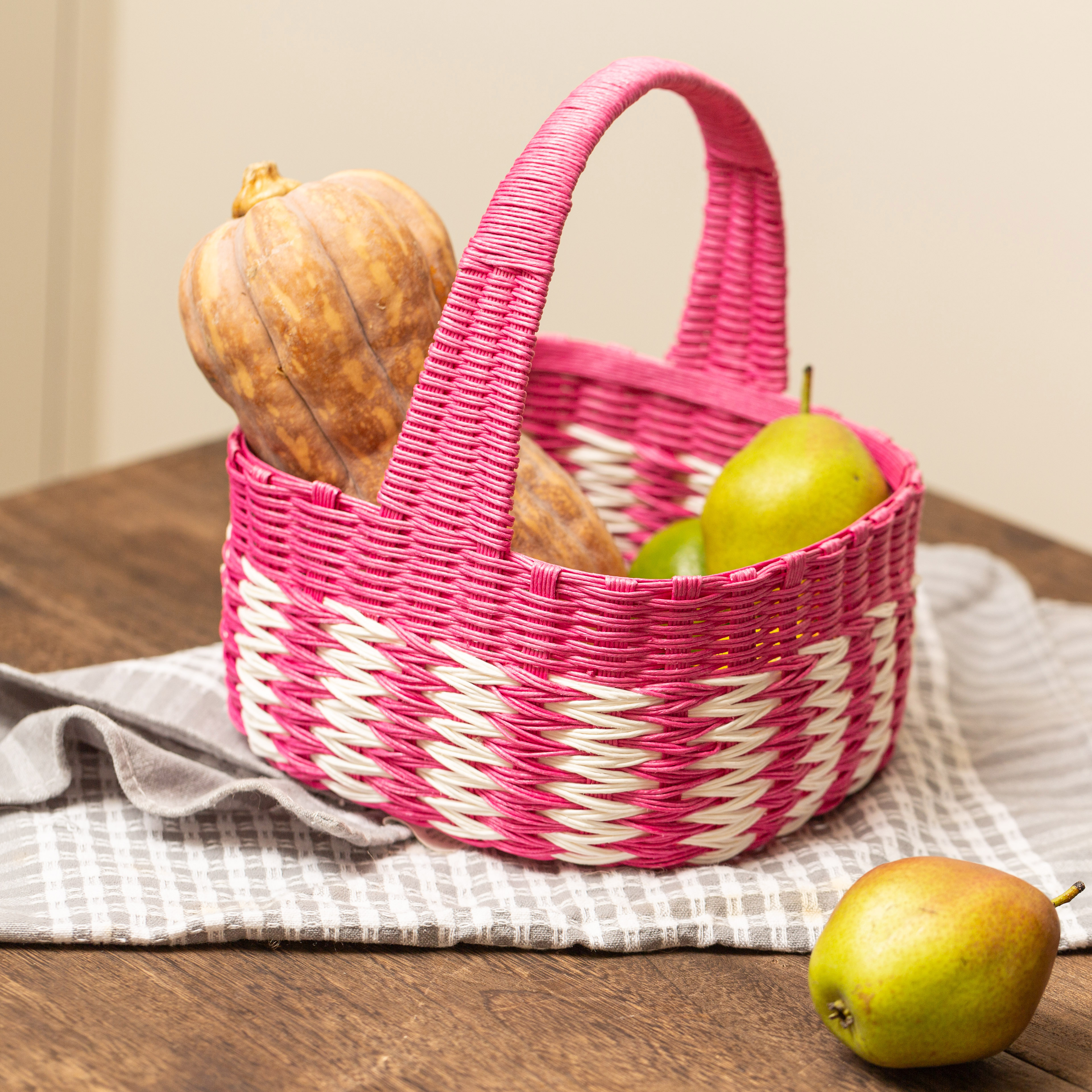 羽衣根花篮纸藤编织手工课材料包纸绳创意仿藤编diy礼物拍照装饰