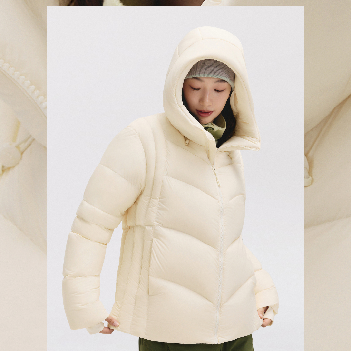 蕉下HD002冬季连帽羽绒服