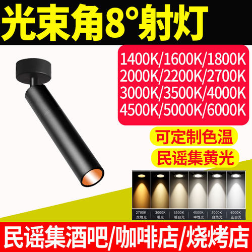 8°角可定制色温明装轨道射灯