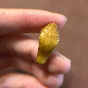 11mm西藏区回流老驼骨三通雕刻海螺法螺形状牦牛骨藏传文玩老物件