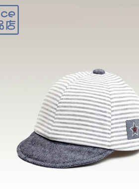 婴儿遮阳帽子春秋新生宝宝防晒棒球外贸原单纯棉1-2岁儿童鸭舌帽